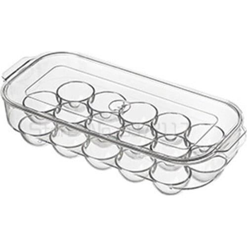 Kitchen refrigerator fresh box transparent PET refrigerator storage box drawer type portable egg storage box egg holder