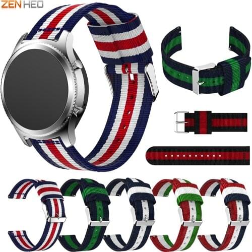 20mm 22mm Nylon Strap For Samsung Galaxy Watch 42mm 46mm / Gear S3 Replacement Watchband for Huami Amazfit Bip BIT Lite Youth