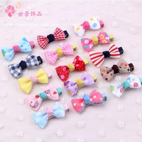 Handmade Pet Puppy cat Hairpin hair bows tie cat Bow Hair Clips Pet Cat Grooming Pet hair accessories 50pcs