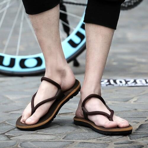 Men Flip Flops Beach Shoes Gladiator Sandals for Male Roman Sandalias Sandals Slip On Flats Slippers