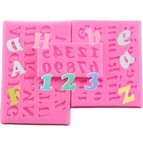 3pcs/set Letter Number Silicone Molds Fondant Cake Decorating Tools Chocolate Mold Baking Dish Bakeware Sugar Craft Kitchen