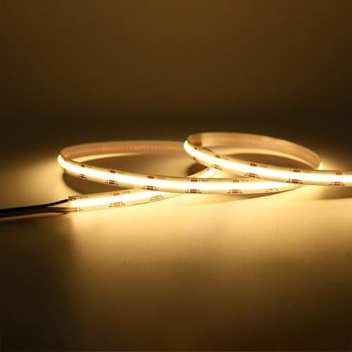 5M 24V CCT COB LED Strip Light 608led/meter CRI90 CCT Adjustable 2700K+6000k High Lumen LED Strip no Dark Spot Linear Dimmable