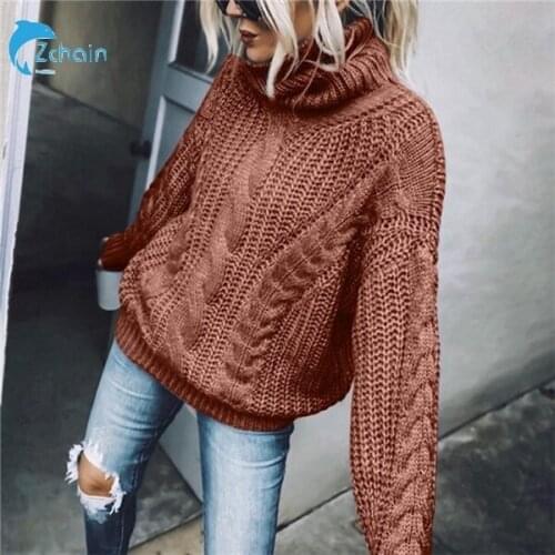Sweater women winter solid color turtleneck knitted top Amazon cross-border women clothing designer woman clothes