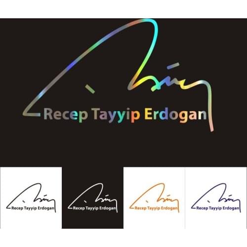 Waterproof Car Sticker Recep Tayyip Car Decal Reflective Laser Vinyl Car Sticker 3D Car Styling For Volkswagen BMW FORD