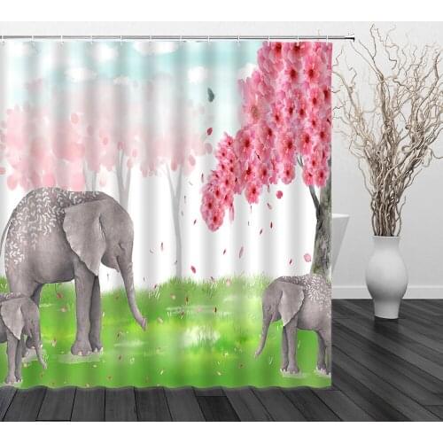 1PC Waterproof Polyester Fabric Shower Curtain with 12 Hooks Cartoon Bath Curtain Home Decoration Anime Bathroom Curtains