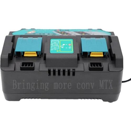 High quality Double charging port Battery Charger For Makita 14.4V 18V BL1830 BL1850 Bl1430 DC18RC DC18RA EU Plug FREE SHIPPING