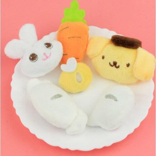 10pcs/lot DIY Handmade cute cartoon rabbit Padded Patches Appliques For Clothes Sewing Supplies DIY Hair Decoration