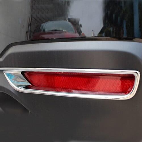 2PCS ABS Chrome For Subaru Forester 2014 2015 2016 2017 Car Rear Fog Light Lamp Bumper Cover Trim auto accessories styling