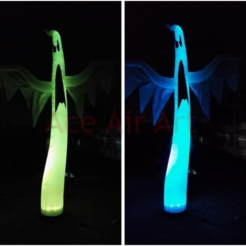 2 pcs Halloween inflatable scary thin ghost For decoration with massive multicolor and colorful lights for US