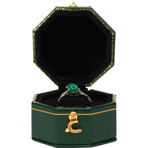 2020 New Dark Green Several Color Fashion Jewelry Ring Box For Marriage Proposal Anniversary Festival For Exquisite Fomale