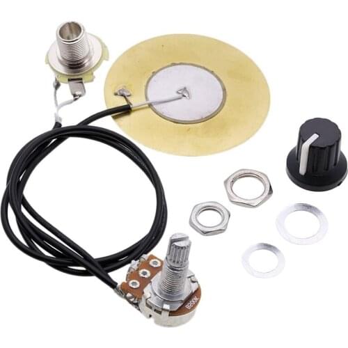 50mm Guitar Pickup Piezo Transducer Prewired Amplifier for Acoustic Guitar M5TC