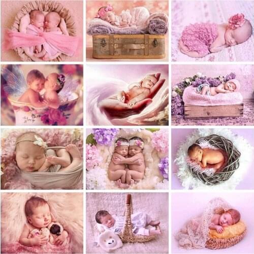 Diamond Painting Baby Mosaic Diamond Embroidery Newborn Full Rhinestone Picture Cross Stitch Kit Embroidery Home Decor Gift