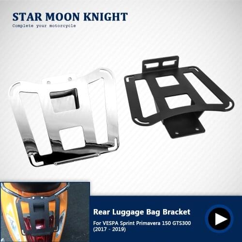 Motorcycle Aluminum Rear Luggage Bag Holder Case Rack Bracket for VESPA Sprint Primavera 150 GTS300 2017 2018 2019 Accessories
