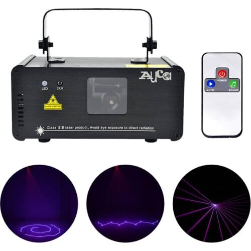 Mini Wireless Remote DMX 150mW Purple Beam Scan Projector Laser Scanner Lights DJ Party Home Lamp Show Stage Backlight Lighting