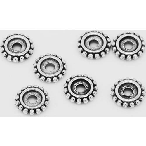 8MM Tibetan Silver Tone Metal Spacer Beads DIY Jewelry Making wholesale&free shipping, 100pcs-10037357