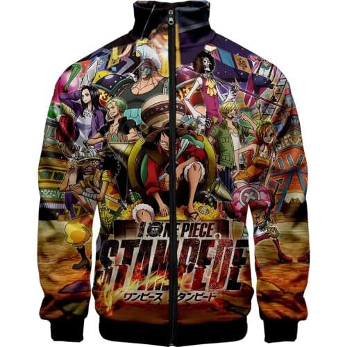 3D ONE PIECE Zipper Sweatshirt Casual Hoodies Harajuku Autumn And Spring Clothes Sweatshirt jacket Tops