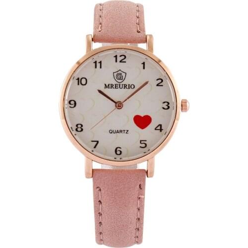 New Fashion Womens Luxury Leather Band Quartz WristWatch Ladies Watch Women Reloj Mujer Black Pink Student Girl Clock
