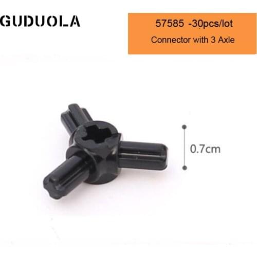 57585 Technic Connector with 3 Axle Building Block MOC Part Connector Accessories Assembly Educational Toys 30pcs/lot