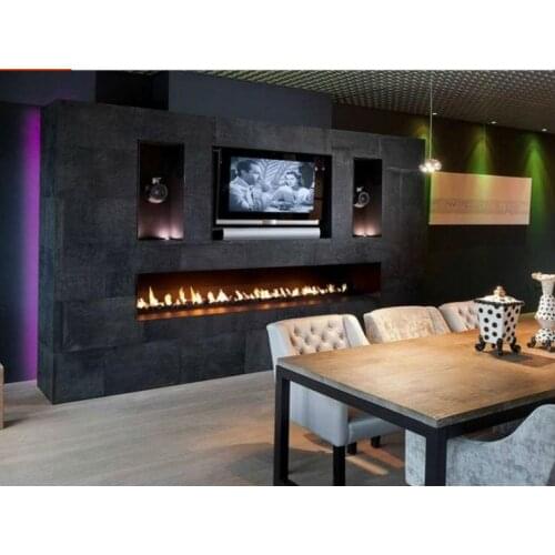 Inno-Fire 60 inch silver or black wifi real fire intelligent indoor smart bioethanol burner