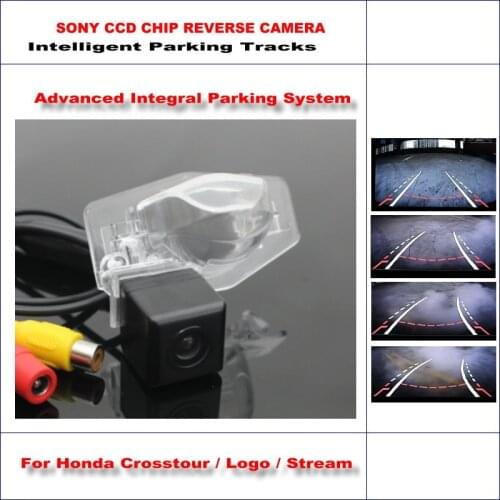 Car Rear Camera For Honda Crosstour/Logo/Stream Intelligent Parking Tracks Reverse Dynamic Guidance Tragectory CAM