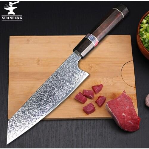 XUAN FENG Chinese Chef Knife Laser Pattern Handmade Knife Kitchen Cut Meat Nakiri gyuto butcher knife Non-stick kn