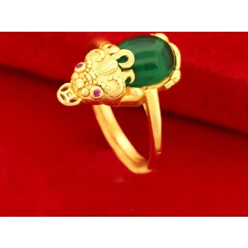 Natural Hetian Jade Dragon Turtle Ring 925 Silver Fashion Jewelry Chalcedony Amulet Gifts for Women