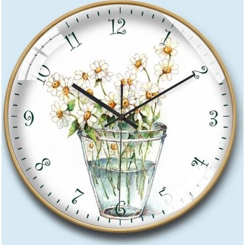 Round Bedroom Wall Clock Fashion China Plastic Living Room Wall Clock Simple Silent Digital Reloj De Pared Home Decor EB5WC