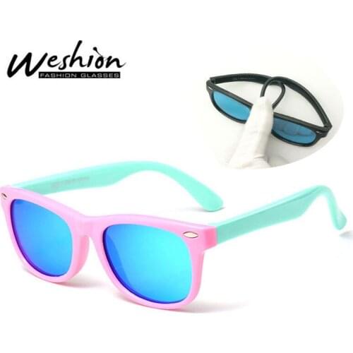 Square Polarized Sunglasses Kids Girls Boy Children Eyegalsses Baby Carton Sun Glasses 2019 Flexible Bear Head Eyewear Ninos Con