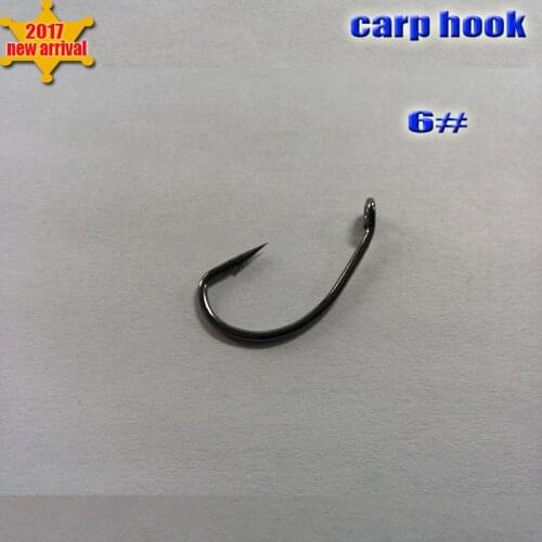 2017hot fishing carp hook size 6# high carbon steel 300pcs/lot Chemically Sharpened