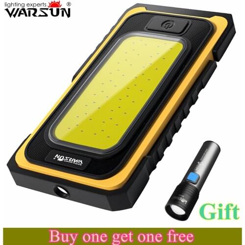 Warsun Y40 15W COB LED Magnet Emergency Work Light Camping Lamp with Power Bank and Solar Recharger