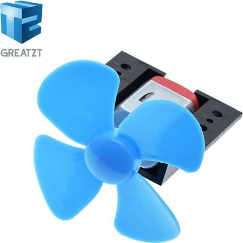 GREATZT 1Set DC Micro 130 Gear motor with fan blade SMAll propeller 3-6V For Arduino DIY experiment +Motor base