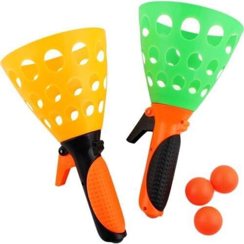 2 Pairs Of Double Butt Ping Pong Ball Outdoor Sports Game Toy Launch Throw Catch Ball Set Parent-Child Interactive Toys