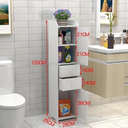 Bathroom Floor Shelf Bathroom Vanity Water-proof Storage Storage Cabinet Toilet Toilet Toilet Side Cabinet
