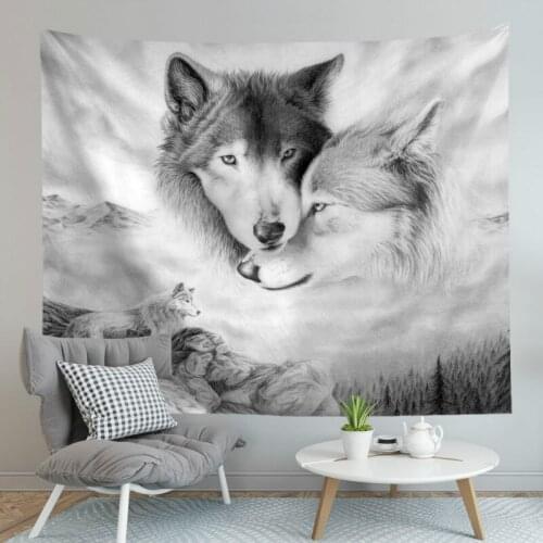 New Wolf Background Cloth Fashion Home Simple Atmosphere Decoration Supplies Hanging Cloth Living Room Bedroom Tapestry