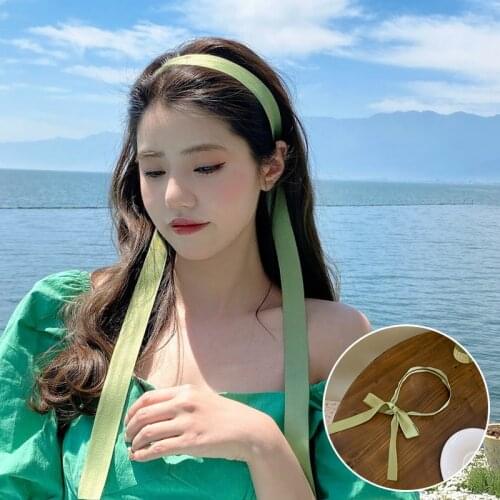 Vintage Ribbon Hairband For Woman Girls Bezel Headband Ladies Hair Accessories Fashion Hairhoop Styling Headwear Sweet Hair Hoop