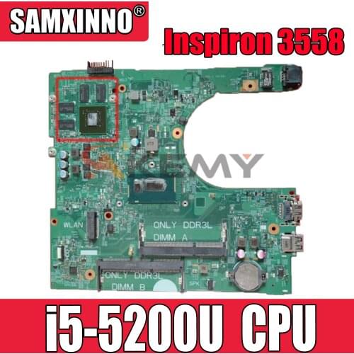 Original Laptop motherboard For DELL Inspiron 3558 Core SR23Y i5-5200U Mainboard CN-0NWJK1 0NWJK1 14216-1 SR23Y N16V-GM-B1 DDR3