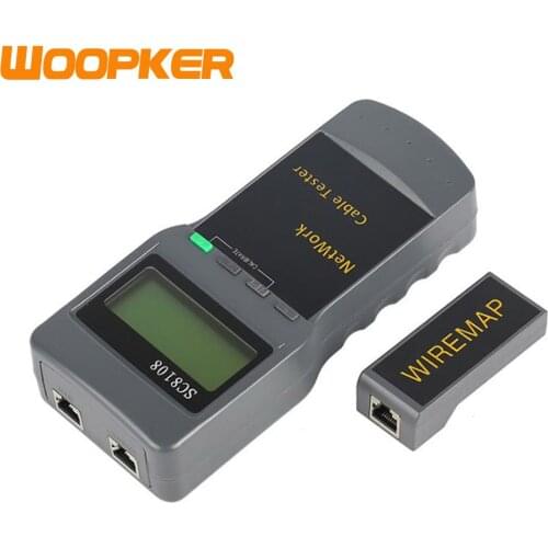 Portable LCD Wireless Network Tester Meter LAN Phone Cable Test Tool SC8108 With LCD Display RJ45