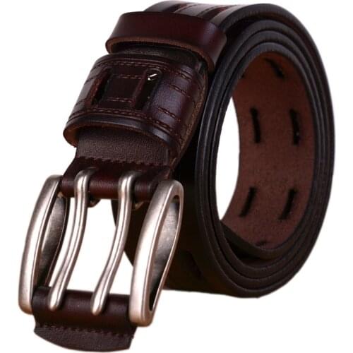2019 Hot Brand Design Pin Buckle Belts of Men Top Genuine Leather Strap Belt Mens Classic Jeans Male Pants Belt Luxury Cintos