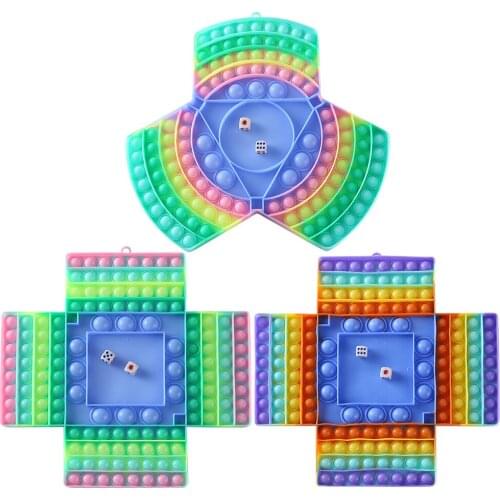 Chessboard Silicone Push Bubble Fingertip Toys Antistress Fidget Toys Stress Reliever Adults Children Sensory Decompression Toys