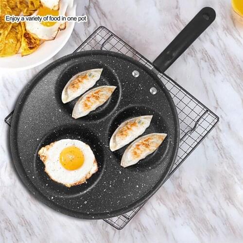 3/4 hole Frying Pot Thickened Omelet Pan Non-stick Egg Pancake Steak Pan Cooking Egg Ham Pans Breakfast Maker