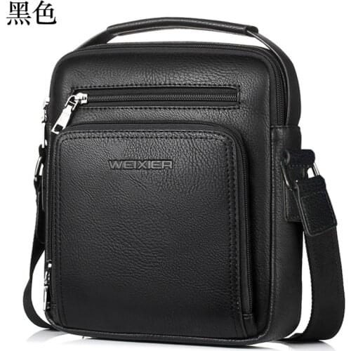 WEIXIER Mens Crossbody Bag Men Shoulder Bag Zippers Handbags Large Capacity Artificial Leather Bag For Male Messenger Tote Bags
