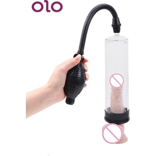 OLO Vacuum Pump Extender Penis Enlargement Delayed ejaculation Erection Penis Pump Enlarge Sex Toys For Men