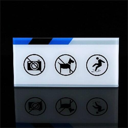210*100*3mm high quality adhesive landslip warning sign smoking photo pet prohibited wall sign door sign sticker board