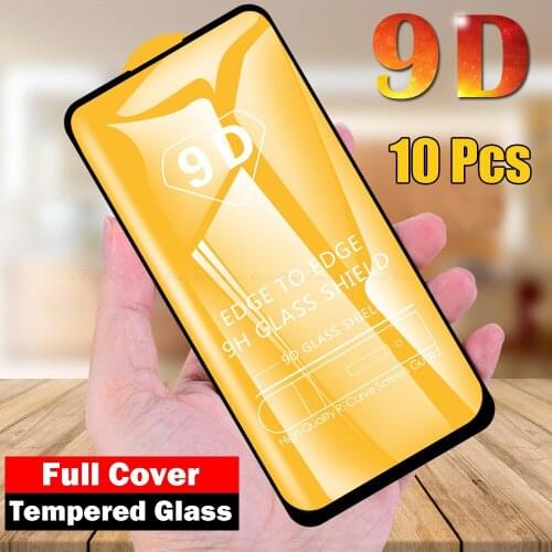 10pcs 9D Tempered Glass Full Glue Screen Protector Film For Samsung Galaxy S21 Plus S20 FE A02 A12 A22 A32 A42 A52 A72 A82 A92