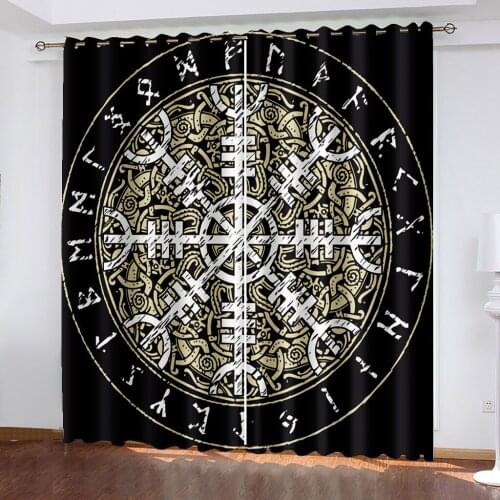 Living Room Shading Decorative Curtain, Round Patterns, Home Textiles, Bedroom Grommet Curtains