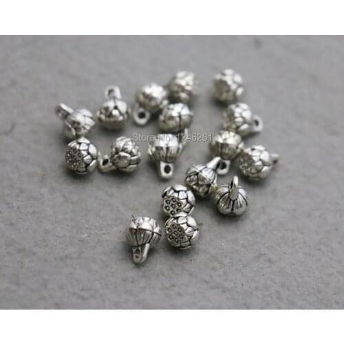 10PCS Hot wholesale Hardware Metal Silver-plate Flowers Jewelry Making Design Fittings for Accessory components Findings 8*10mm