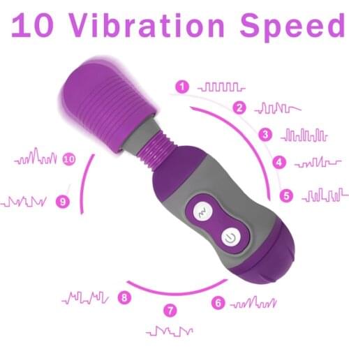 10 Speed Joy Wand Mini AV Vibrator Sex Toys Clitoris Stimulator Sex Massage Powerful G Spot Stick Sex Product For Female HC52006