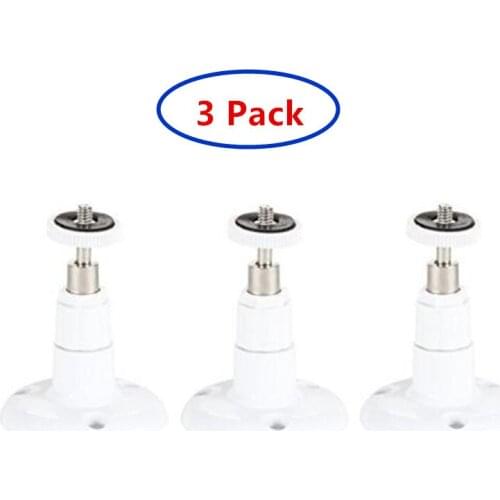 3 Pack,White) ABS Wall Mount Indoor and Outdoor Mount Bracket Adjustable for Arlo Pro 2, Arlo Pro, Arlo Cam and Other Models