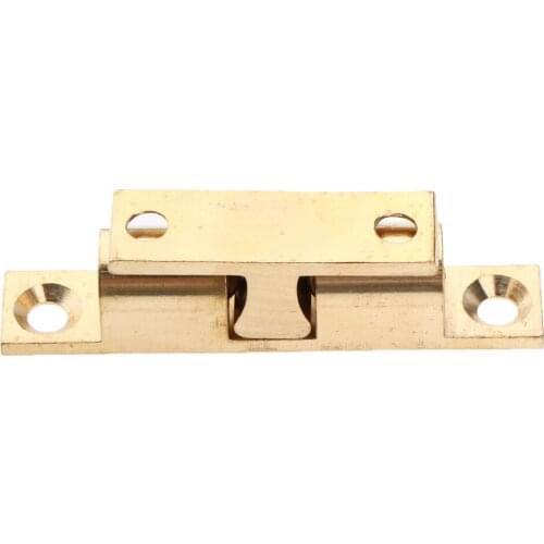 60mm/2.36inch Long Solid Copper Double Ball Roller Catch Latch for Furniture Cabinet Door Drawer Cupboard Gold Tone