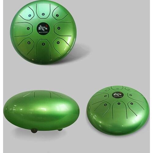 8 inch steel tongue drum 8 notes with case and rubber mallets Hank drum for Pregnant women children Music instrument Empty Drum